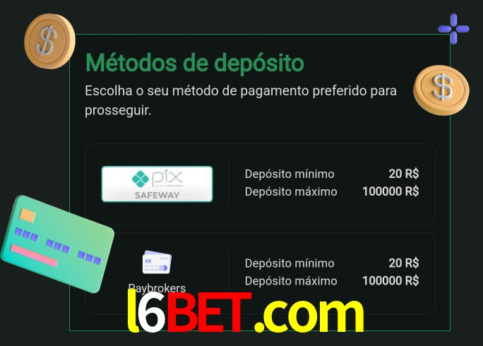 O cassino l6bet.com oferece uma grande variedade de métodos de pagamento